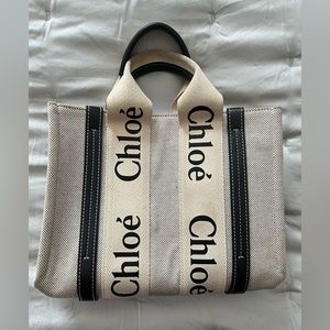 Chloe canvas small tote with dust bag.smoke free home. Barely use